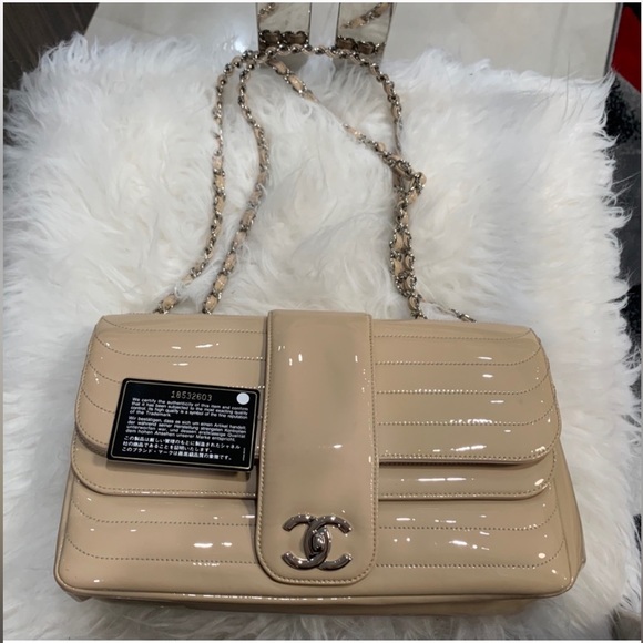 Chanel single flap nude/beige classic bag - Picture 7 of 15